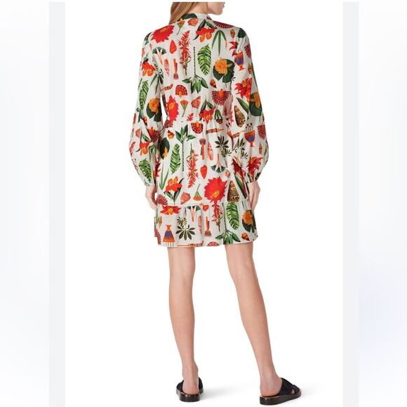 Figue Shaina Botanical Beach 100% Cotton Summer Shirtdress M - Picture 4 of 12